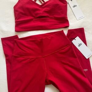 Alo Red Activewear Set